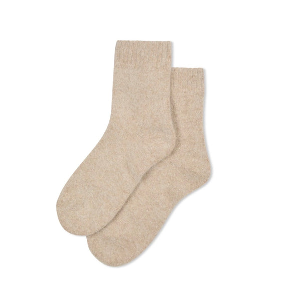 Chalk Soft Angora Sock