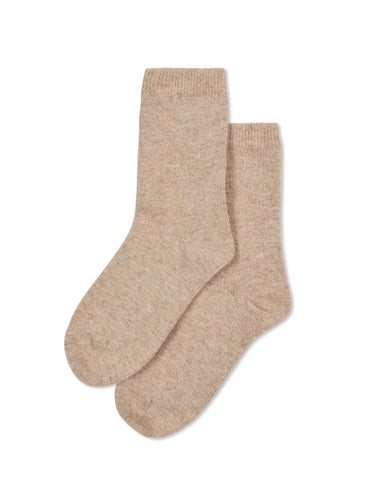 Chalk Cosy Cashmere Short Sock