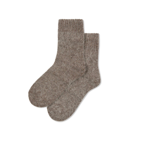Chalk Soft Angora Sock