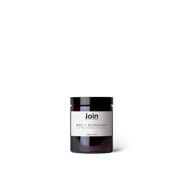 Bay + Rosemary - Join Luxury Scented Soy Wax + Essential Oil Candle