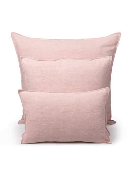 Chalk Ramie Cotton Square Cushion - Pink